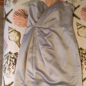 Silver David’s Bridal dress, worn once. Size 14